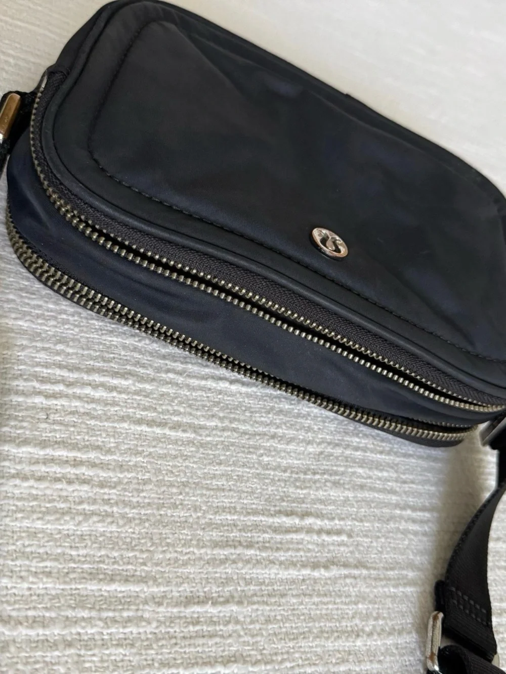 lululemon athletica Black Nylon Crossbody Bag
